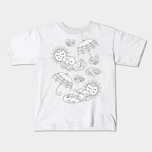 Noncolored Fairytale Weather Forecast Print Kids T-Shirt